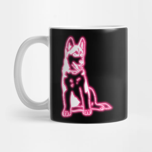 Neon Husky Puppy by la chataigne qui vole ⭐⭐⭐⭐⭐